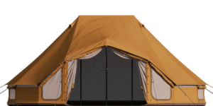 Autentic | Luxury Glamping Bell Tents - Front view of the Autentic Indian Bliss Billy-Joe Double Bell Tent