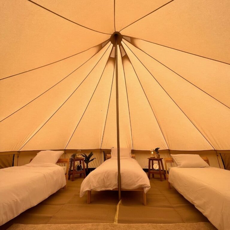 Autentic | Luxury Glamping Bell Tents - A furnished Jack Bell Tent with an Inner Liner at Canvas Night in Belgium