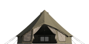 Autentic | Luxury Glamping Bell Tents - Front render of a Moss Jack Bell Tent 5.2