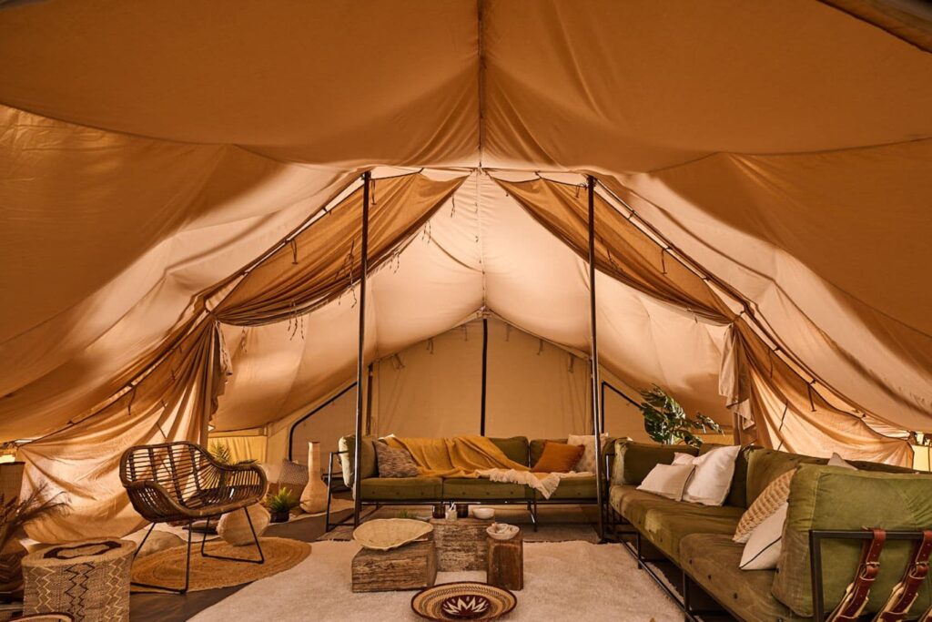 Autentic | Luxury Glamping Bell Tents - Fully furnished Billy-Joe Double Bell Tent with Inner Liner