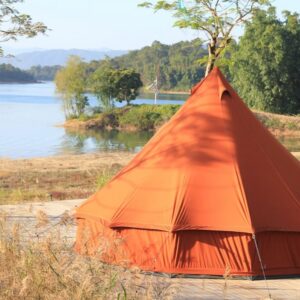 Autentic | Luxury Glamping Bell Tents - Red Sand Jay Bell at glamping site Glamping Lake WanIv in China