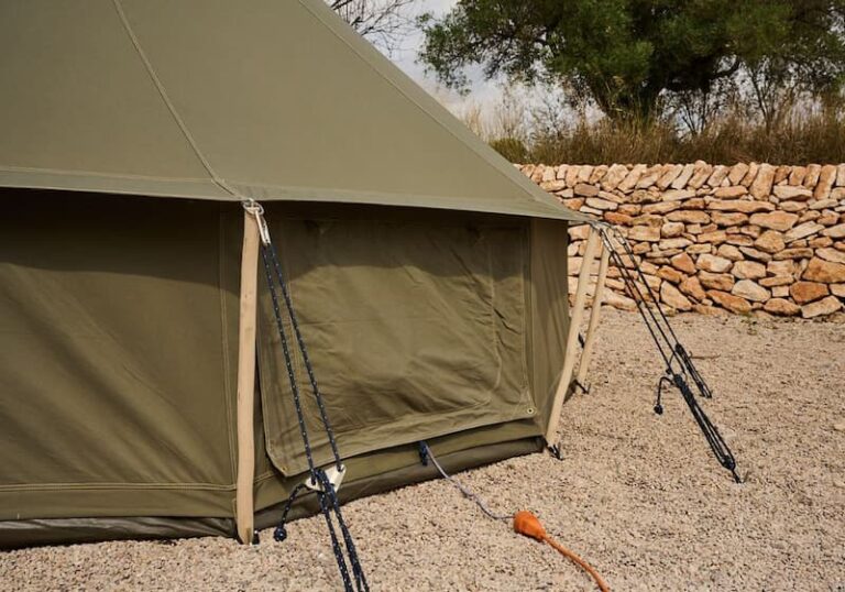 Autentic | Luxury Glamping Bell Tents - A closed Technical Panel, part of the accessories of the luxury glamping tents