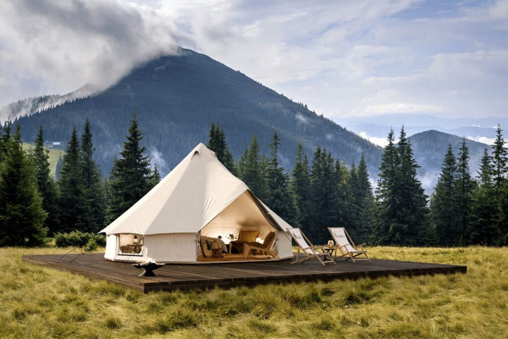 Autentic | Luxury Glamping Bell Tents - Autentic luxury canvas tent – ideal solution for entrepreneurs and hospitality professionals looking to start a glamping business or expand their outdoor accommodations. This high-quality, weatherproof glamping tent offers a unique guest experience for eco-resorts, boutique hotels, campsites, and event organizers seeking durable, modular, and stylish outdoor lodging solutions