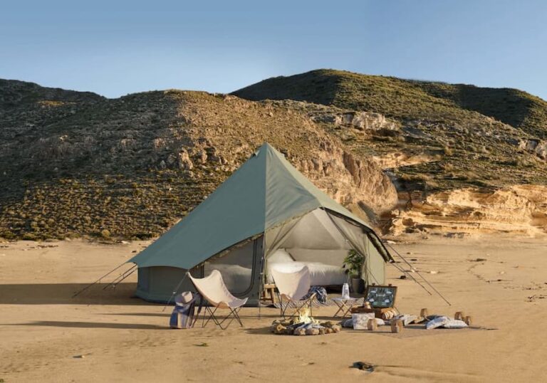 Autentic | Luxury Glamping Bell Tents - An Autentic Jay Bell Tent set up on the coast